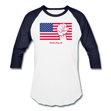 Load image into Gallery viewer, USA STRONG - Baseball T-Shirt - white/navy
