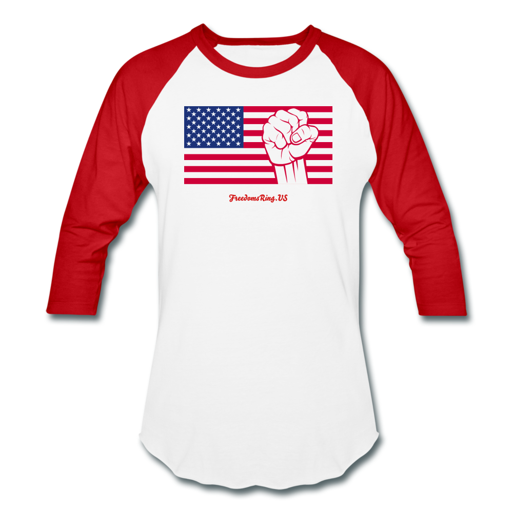 USA STRONG - Baseball T-Shirt - white/red