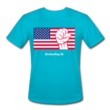 Load image into Gallery viewer, USA STRONG - Men’s Moisture Wicking Performance T-Shirt - turquoise
