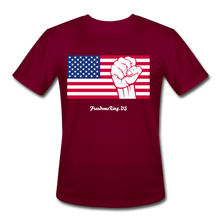 Load image into Gallery viewer, USA STRONG - Men’s Moisture Wicking Performance T-Shirt - burgundy
