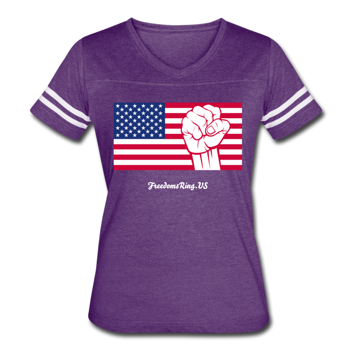 USA STRONG - Women’s Vintage Sport T-Shirt - vintage purple/white