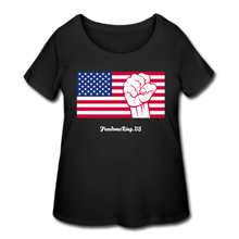 Load image into Gallery viewer, USA STRONG - Women’s Curvy T-Shirt - black
