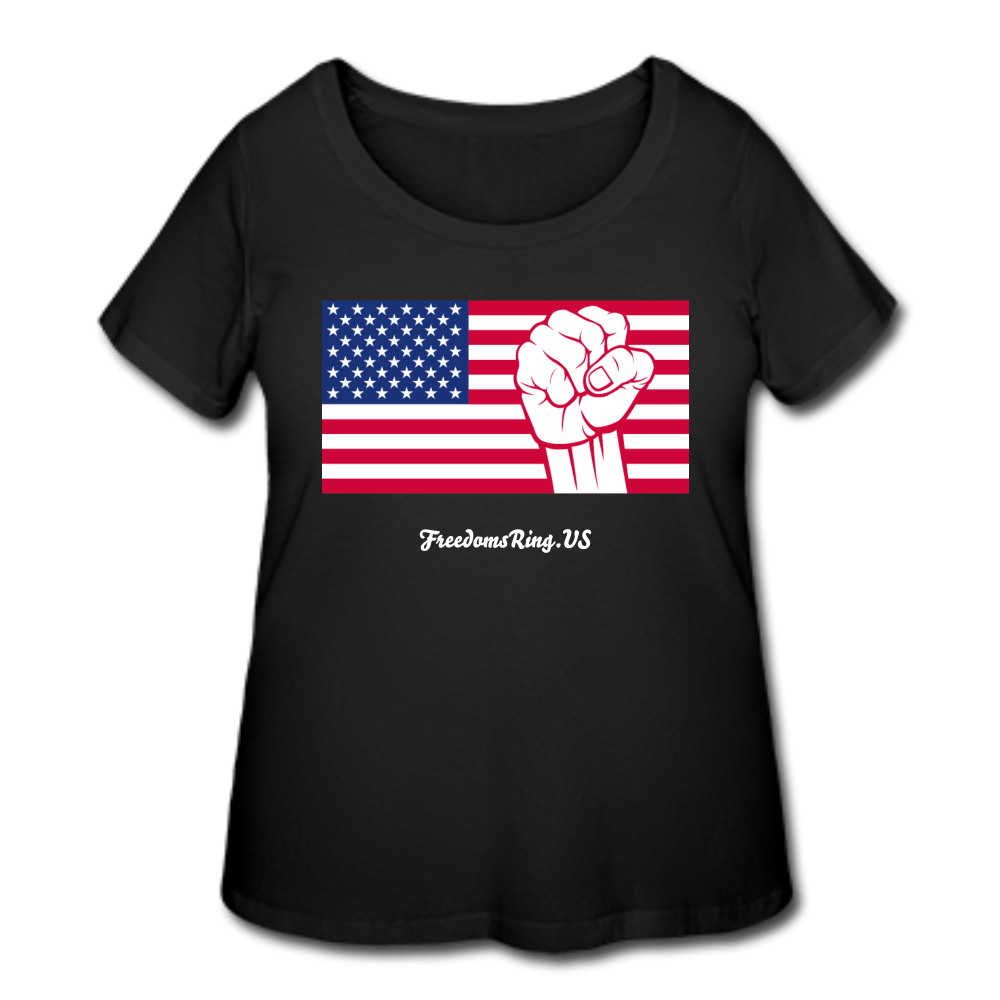 USA STRONG - Women’s Curvy T-Shirt - black