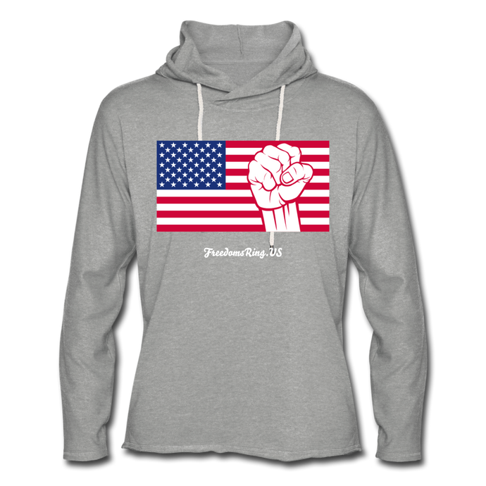 USA STRONG - Unisex Lightweight Terry Hoodie - heather gray