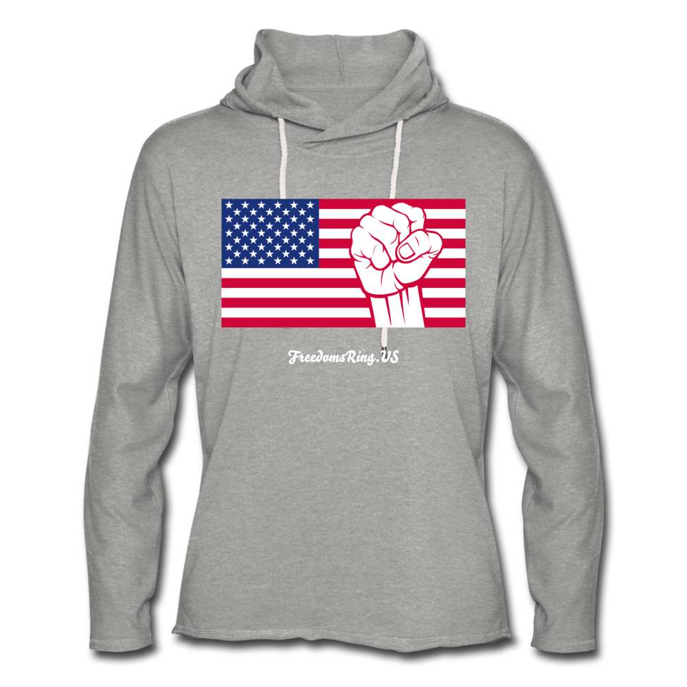 USA STRONG - Unisex Lightweight Terry Hoodie - heather gray