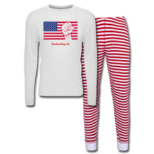 Load image into Gallery viewer, USA STRONG - Unisex Pajama Set - white/red stripe
