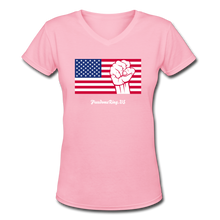 Load image into Gallery viewer, USA STRONG - Women&#39;s V-Neck T-Shirt - pink
