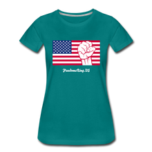 Load image into Gallery viewer, USA STRONG - Women’s Premium T-Shirt - teal
