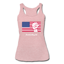 Load image into Gallery viewer, USA STRONG - Women’s Tri-Blend Racerback Tank - heather dusty rose
