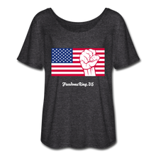 Load image into Gallery viewer, USA STRONG - Women’s Flowy T-Shirt - charcoal gray
