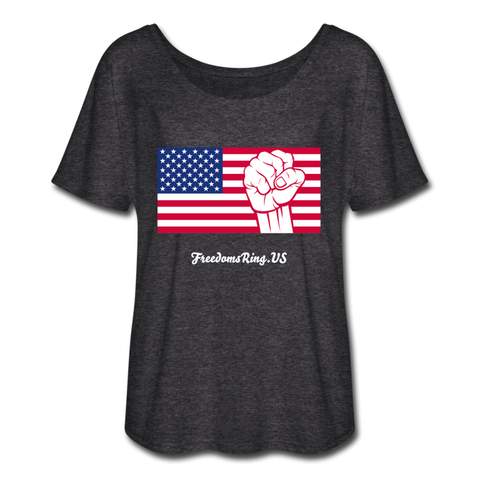 USA STRONG - Women’s Flowy T-Shirt - charcoal gray