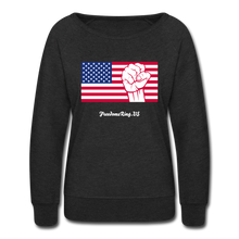 Load image into Gallery viewer, USA STRONG - Women’s Crewneck Sweatshirt - heather black
