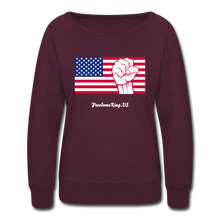 Load image into Gallery viewer, USA STRONG - Women’s Crewneck Sweatshirt - plum
