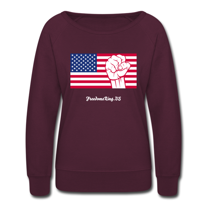 USA STRONG - Women’s Crewneck Sweatshirt - plum