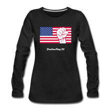 Load image into Gallery viewer, USA STRONG - Women&#39;s Premium Long Sleeve T-Shirt - black
