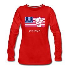 Load image into Gallery viewer, USA STRONG - Women&#39;s Premium Long Sleeve T-Shirt - red
