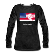 Load image into Gallery viewer, USA STRONG - Women&#39;s Premium Long Sleeve T-Shirt - charcoal gray
