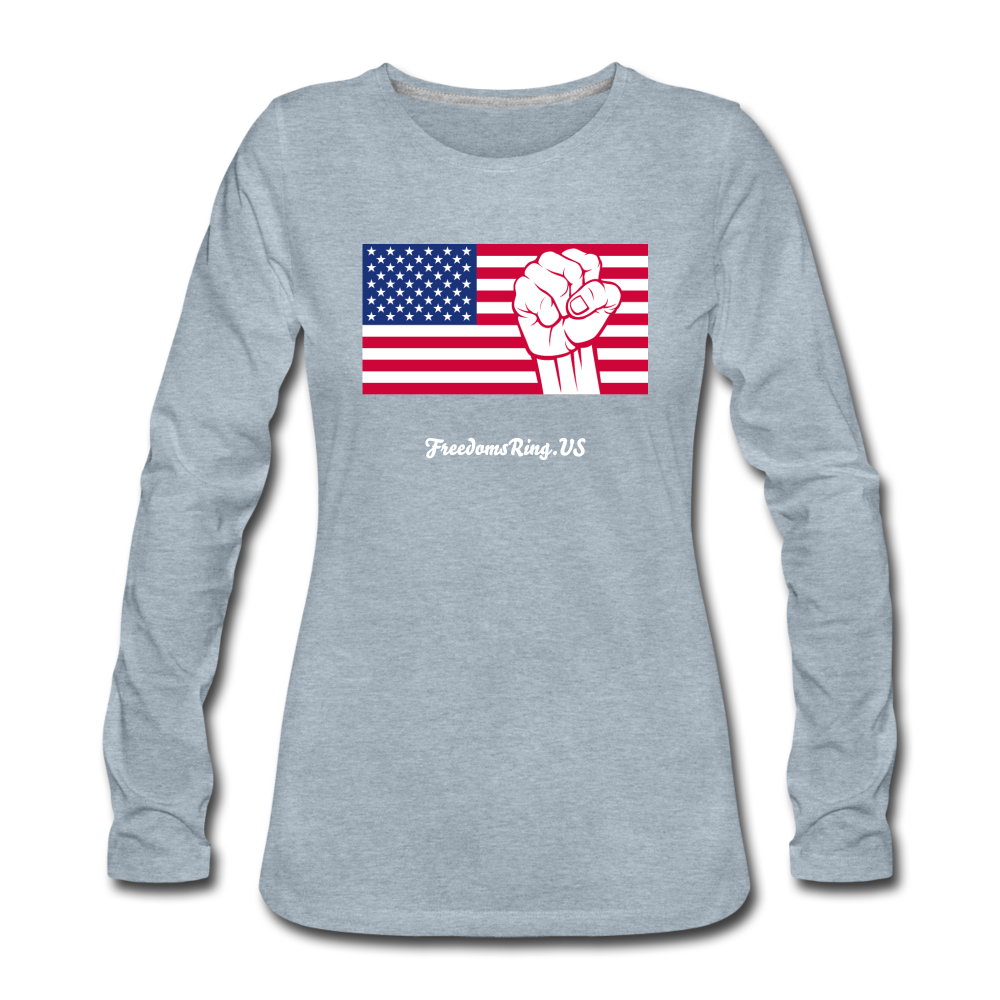 USA STRONG - Women's Premium Long Sleeve T-Shirt - heather ice blue