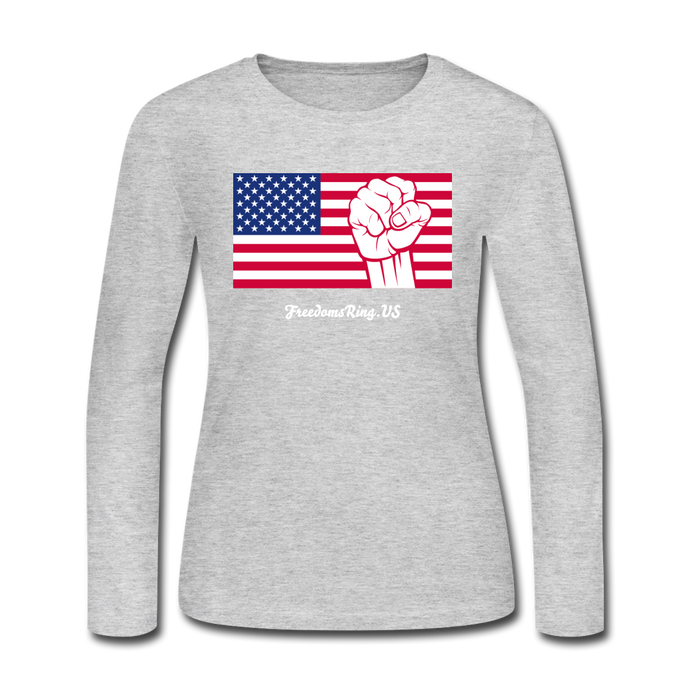 USA STRONG - Women's Long Sleeve Jersey T-Shirt - gray