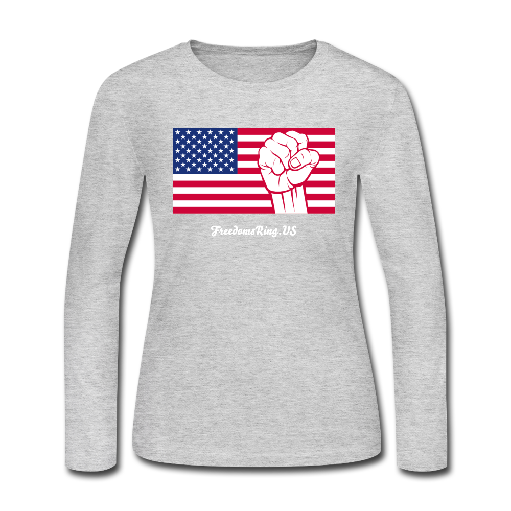 USA STRONG - Women's Long Sleeve Jersey T-Shirt - gray