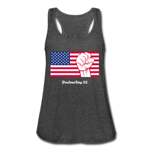 Load image into Gallery viewer, USA STRONG - Women&#39;s Flowy Tank Top by Bella - deep heather
