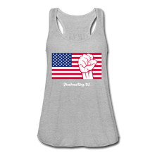 Load image into Gallery viewer, USA STRONG - Women&#39;s Flowy Tank Top by Bella - heather gray
