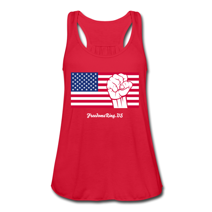 USA STRONG - Women's Flowy Tank Top by Bella - red