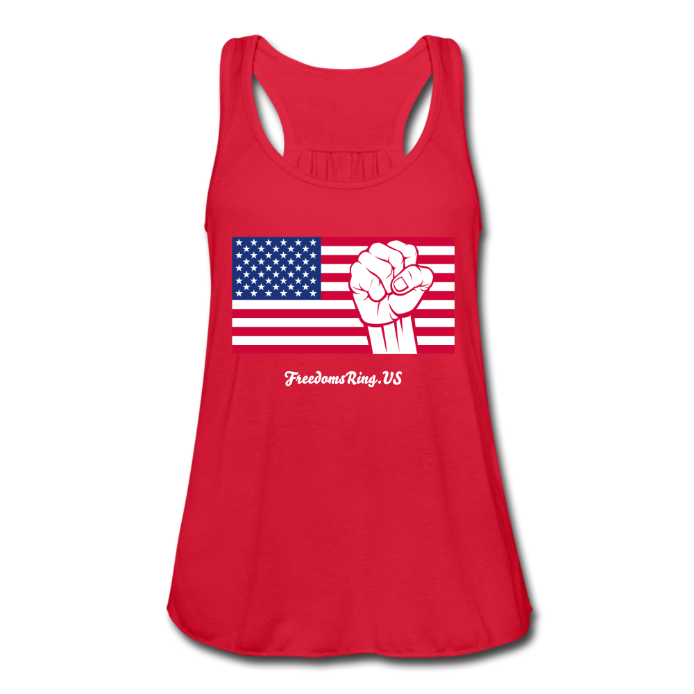 USA STRONG - Women's Flowy Tank Top by Bella - red