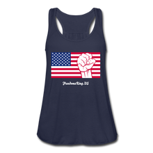 Load image into Gallery viewer, USA STRONG - Women&#39;s Flowy Tank Top by Bella - navy
