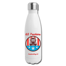 Load image into Gallery viewer, USA TRUCKER - Insulated Stainless Steel Water Bottle - white
