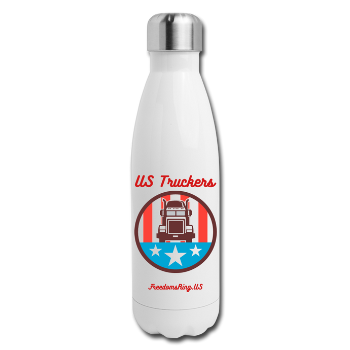 USA TRUCKER - Insulated Stainless Steel Water Bottle - white