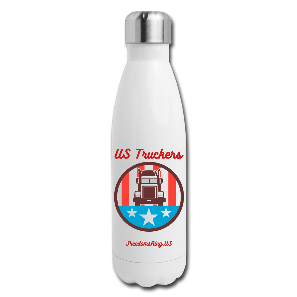 USA TRUCKER - Insulated Stainless Steel Water Bottle - white