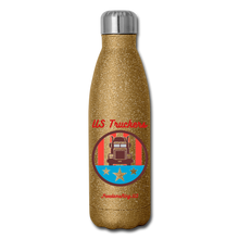 Load image into Gallery viewer, USA TRUCKER - Insulated Stainless Steel Water Bottle - gold glitter
