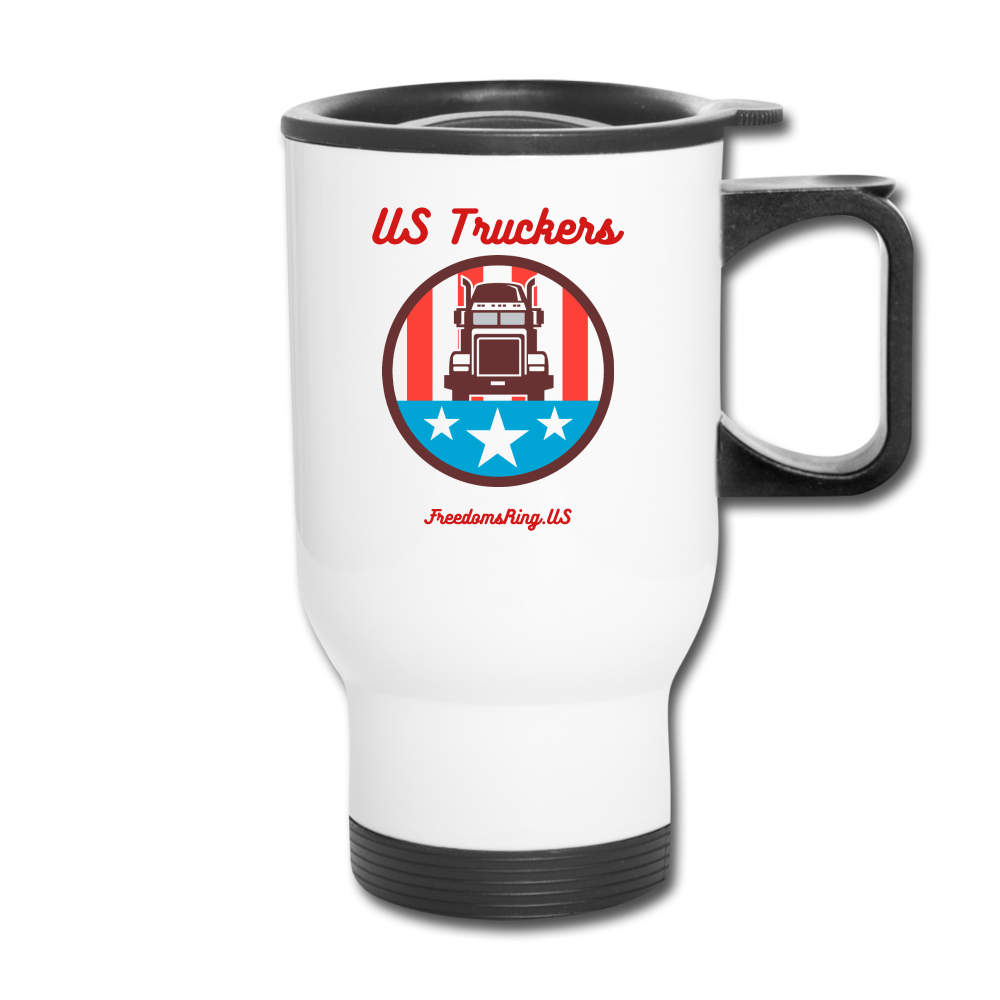 USA TRUCKER - Travel Mug - white