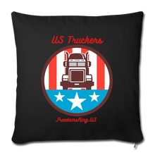 Load image into Gallery viewer, USA TRUCKER - Throw Pillow Cover 18” x 18” - black
