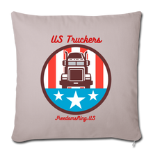 Load image into Gallery viewer, USA TRUCKER - Throw Pillow Cover 18” x 18” - light taupe
