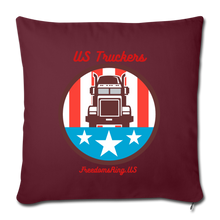 Load image into Gallery viewer, USA TRUCKER - Throw Pillow Cover 18” x 18” - burgundy
