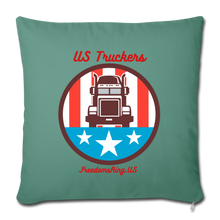 Load image into Gallery viewer, USA TRUCKER - Throw Pillow Cover 18” x 18” - cypress green
