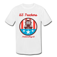 Load image into Gallery viewer, US TRUCKERS - Kids&#39; Moisture Wicking Performance T-Shirt - white
