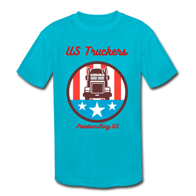 US TRUCKERS - Kids' Moisture Wicking Performance T-Shirt - turquoise