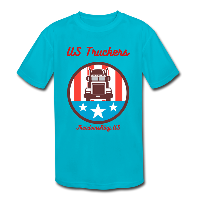 US TRUCKERS - Kids' Moisture Wicking Performance T-Shirt - turquoise