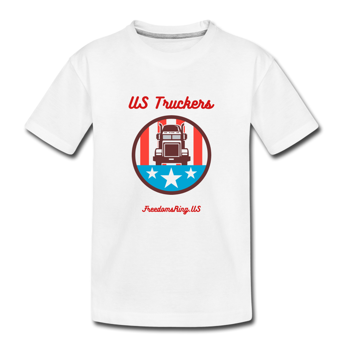 US TRUCKERS - Toddler Premium Organic T-Shirt - white