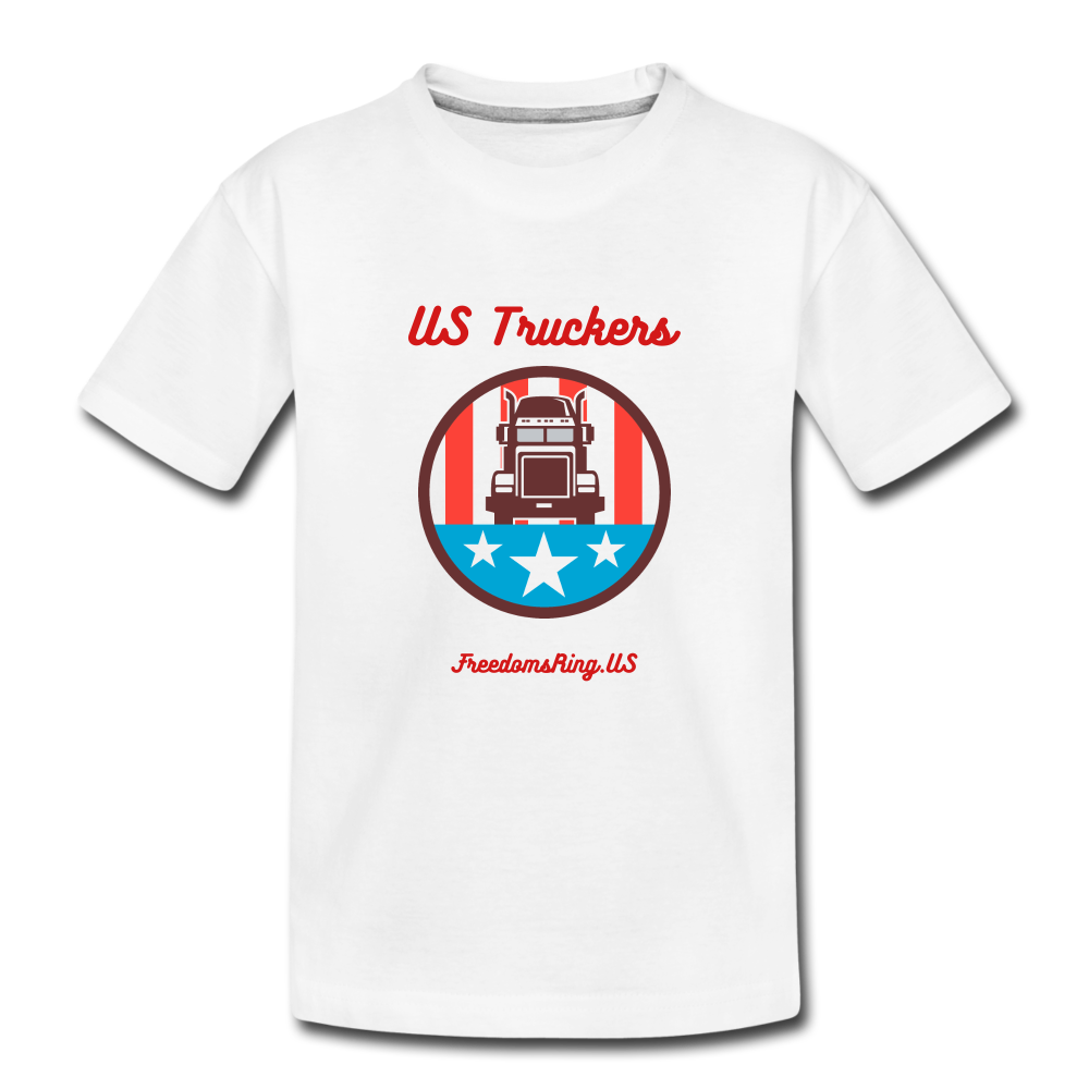 US TRUCKERS - Toddler Premium Organic T-Shirt - white