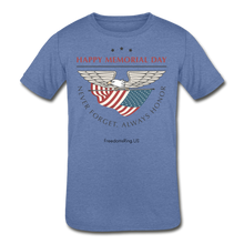 Load image into Gallery viewer, MEMORIAL DAY - Kids&#39; Tri-Blend T-Shirt - heather Blue
