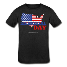 Load image into Gallery viewer, MEMORIAL DAY US FLAG - Kids&#39; Tri-Blend T-Shirt - heather black
