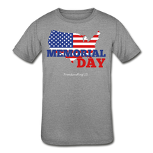 Load image into Gallery viewer, MEMORIAL DAY US FLAG - Kids&#39; Tri-Blend T-Shirt - heather gray
