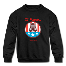 Load image into Gallery viewer, US TRUCKERS - Kids&#39; Crewneck Sweatshirt - black
