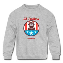 Load image into Gallery viewer, US TRUCKERS - Kids&#39; Crewneck Sweatshirt - heather gray
