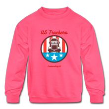 Load image into Gallery viewer, US TRUCKERS - Kids&#39; Crewneck Sweatshirt - neon pink
