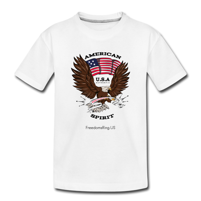 AMERICAN SPIRIT - Toddler Premium Organic T-Shirt - white